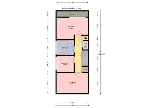 Bethlehemstraat 22B03, 3061 GB Rotterdam - PLattegrond 3e.jpg