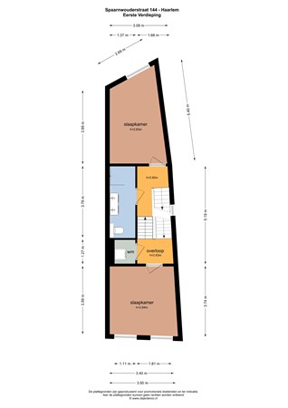 Spaarnwouderstraat 144, 2011 AH Haarlem - Plattegrond 1e etage.jpg