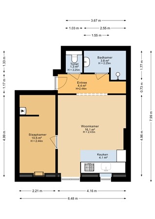 Albert Cuypstraat 276G, 1073 BR Amsterdam - Vierde verdieping - 2D.jpg