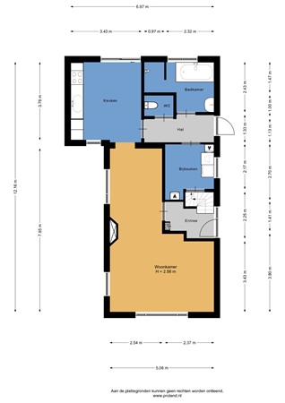 Floorplan - Jelle van Damweg 37, 8411 XB Jubbega