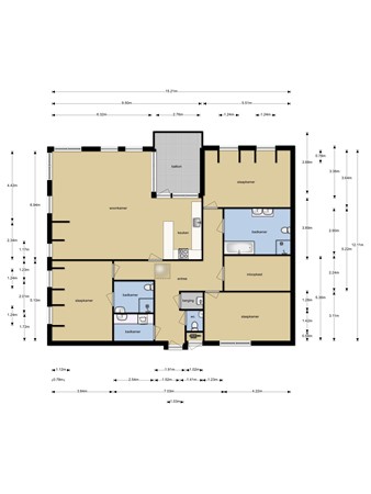 Floorplan - Hoofdstraat 63-31, 8401 BW Gorredijk
