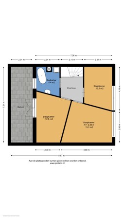 Floorplan - Kiryat-Onoplein 107, 9203 KS Drachten