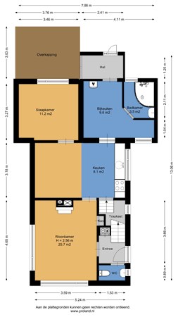 Floorplan - Merkebuorren 51, 9241 GB Wijnjewoude