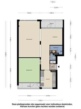 Floorplan - Mansdalestraat 96, 3067 JT Rotterdam