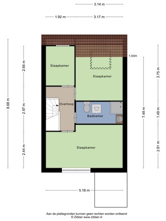 Floorplan - Kornet 21, 3068 LN Rotterdam