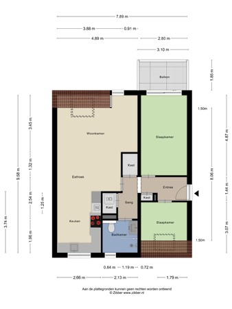 Floorplan - Ringspoor 130, 2908 BC Capelle aan den IJssel