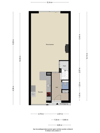 Floorplan - Rhodoshof 3, 3059 XM Rotterdam