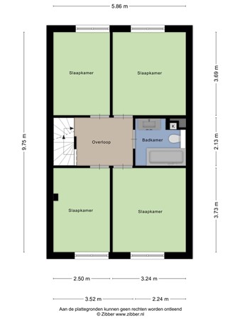 Floorplan - Dennekruid 212, 3068 SM Rotterdam