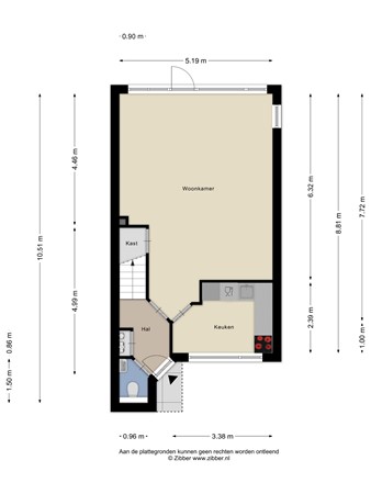 Floorplan - Jean Sibeliusstraat 24, 3069 MJ Rotterdam