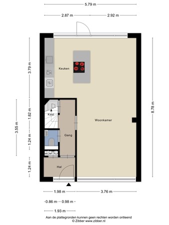 Floorplan - Fioringras 38, 3068 PE Rotterdam