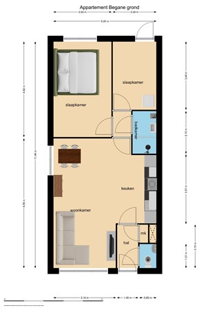 Lavendelplantsoen 50, 1313 EX Almere - 2D_lavendelplantsooen 50_appartement_begane grond.jpg