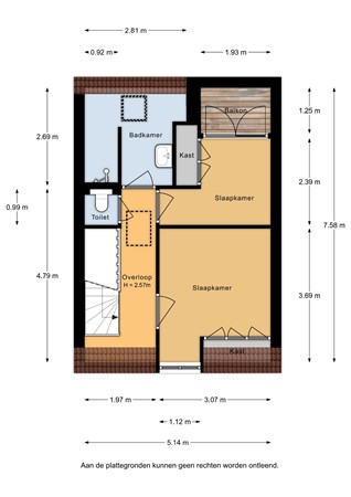 Achterstraat 7, 3441 EG Woerden - Achterstraat 7_1e verdieping - 2D.jpg