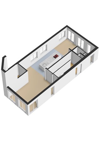 Kallameer 218, 3446 JG Woerden - Kallameer 218 - Begane grond - 3D.jpg