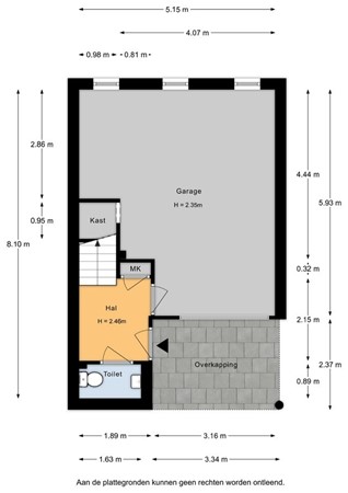 Floorplan - Jules Vernehof 19, 3446 ZV Woerden