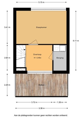 Floorplan - Jules Vernehof 19, 3446 ZV Woerden