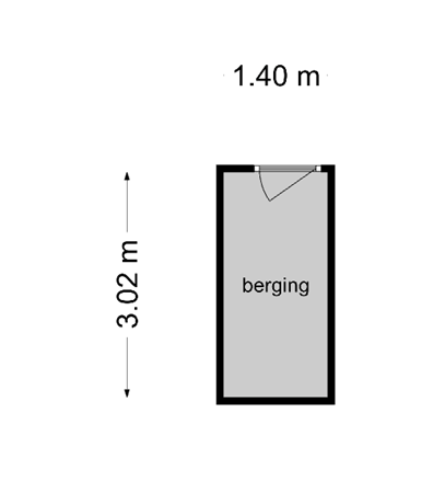 Aziëlaan 330, 3526 SK Utrecht - Berging Azie¨laan 330 met afmetingen.png