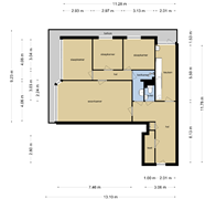 Plattegrond Azie¨laan 330 met afmetingen.png