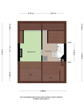 Floorplan - Zwanensingel 85, 6601 GD Wijchen