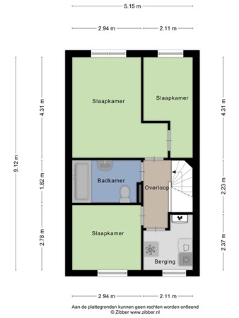 Floorplan - De Lingert 6203, 6605 DW Wijchen