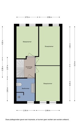 Floorplan - De Flier 3811, 6605 ZS Wijchen