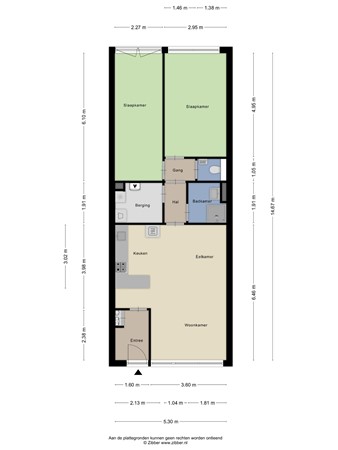 Floorplan - Graafseweg 249D, 6532 ZJ Nijmegen