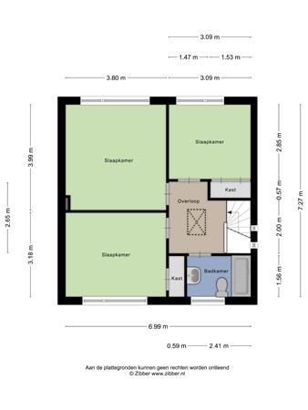 Floorplan - Groenewoudseweg 11, 6603 DG Wijchen