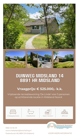 Brochure preview - Brochure Duinweg Midsland 14, 8891 HR Midsland - Makelaardij Terschelling.pdf