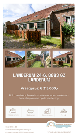 Brochure preview - Brochure Landerum 24-6, 8893 GZ Landerum - Makelaardij Terschelling.pdf