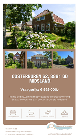 Brochure preview - Brochure Oosterburen 62, 8891 GD Midsland - Makelaardij Terschelling.pdf