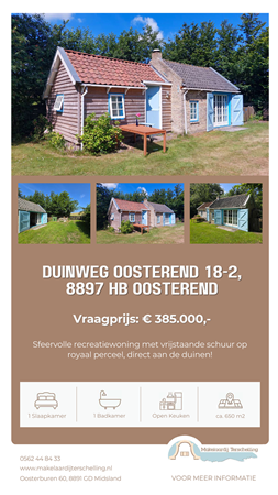 Brochure preview - Brochure Duinweg Oosterend 18-2, 8897 HB Oosterend - Makelaardij Terschelling.pdf