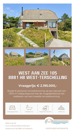 Brochure preview - Brochure 'Waterman' West aan Zee 105, 8881 HB West-Terschelling - Makelaardij Terschelling.pdf
