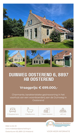 Brochure preview - Brochure Duinweg Oosterend 6, 8897 HB Oosterend - Makelaardij Terschelling.pdf