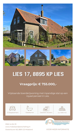 Brochure preview - Brochure Lies 17, 8895 KP Lies - Makelaardij Terschelling.pdf