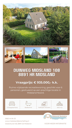 Brochure preview - Brochure Duinweg Midsland 108, 8891 HR Midsland - Makelaardij Terschelling.pdf