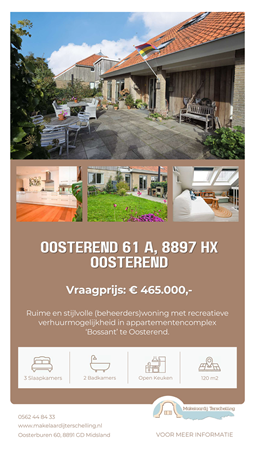 Brochure preview - Brochure Oosterend 61A, 8897HX Oosterend - Makelaardij Terschelling.pdf