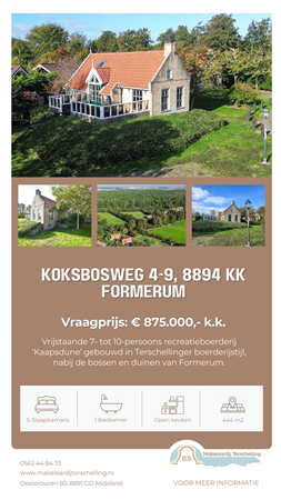 Brochure preview - Brochure Koksbosweg 4-9, 8894 KK Formerum - Makelaardij Terschelling.pdf