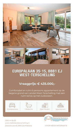 Brochure preview - Brochure Europalaan 35-15, 8881 EJ West-Terschelling - Makelaardij Terschelling.pdf