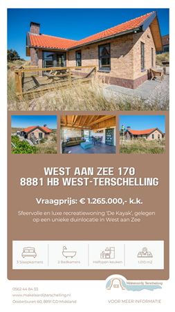 Brochure preview - Brochure 'De Kayak' West aan Zee 170, 8881 HB West-Terschelling - Makelaardij Terschelling.pdf