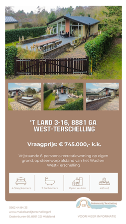Brochure preview - Brochure 't Land 3-16, 8881 GA West-Terschelling - Makelaardij Terschelling.pdf