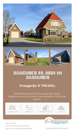 Brochure preview - Brochure Baaiduinen 49, 8884 HH Baaiduinen - Makelaardij Terschelling.pdf