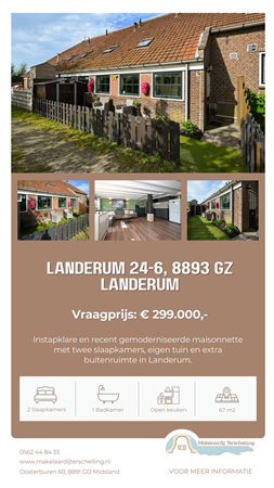 Brochure preview - Brochure Landerum 24-6, 8893 GZ Landerum - Makelaardij Terschelling.pdf