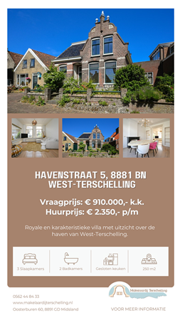 Brochure preview - Brochure Havenstraat 5, 8881 BN West-Terschelling - Makelaardij Terschelling.pdf