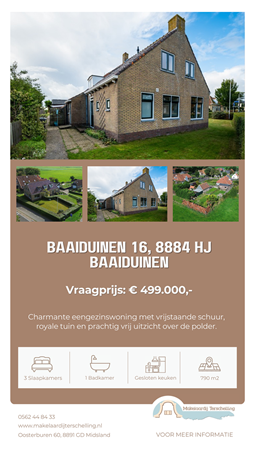 Brochure preview - Brochure Baaiduinen 16, 8884 HJ Baaiduinen - Makelaardij Terschelling.pdf