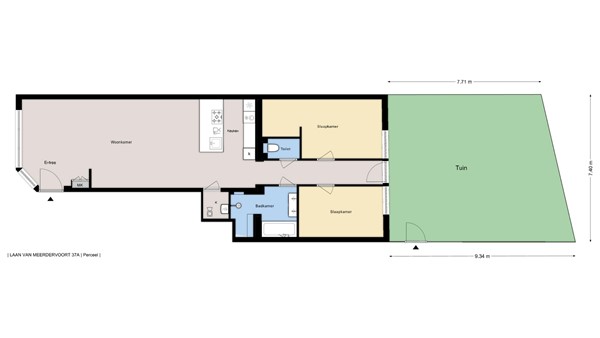 Laan van Meerdervoort 37A, 2517 AD Den Haag - Laan van Meerdervoort 37A perceel.jpg