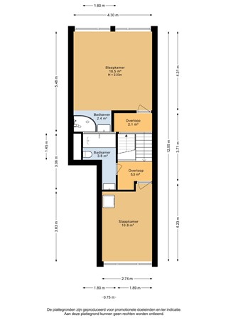 Populierenhoek 110, 6903 AV Zevenaar - Tweede verdieping - 2D.jpg