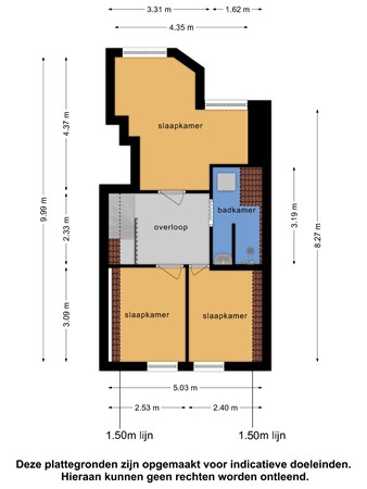 Floorplan - Mariottestraat 92, 2561 SN The Hague