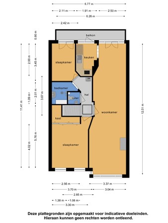 Floorplan - Ermelostraat 116, 2573 TJ Den Haag