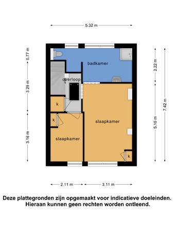 Floorplan - Maarsbergenstraat 21, 2546 SL Den Haag