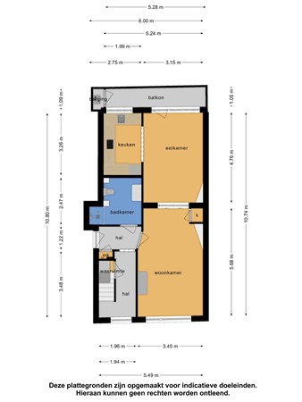 Floorplan - Wormerveerstraat 174, 2547 XW Den Haag