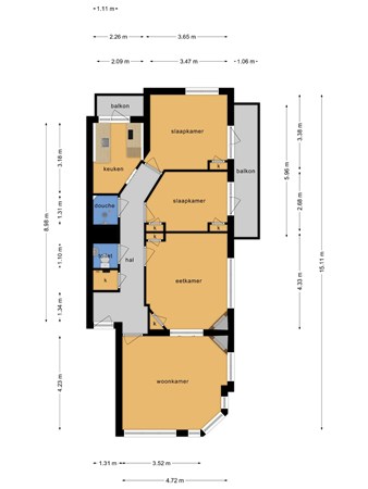 Floorplan - Soestdijksekade 281, 2574 AJ Den Haag